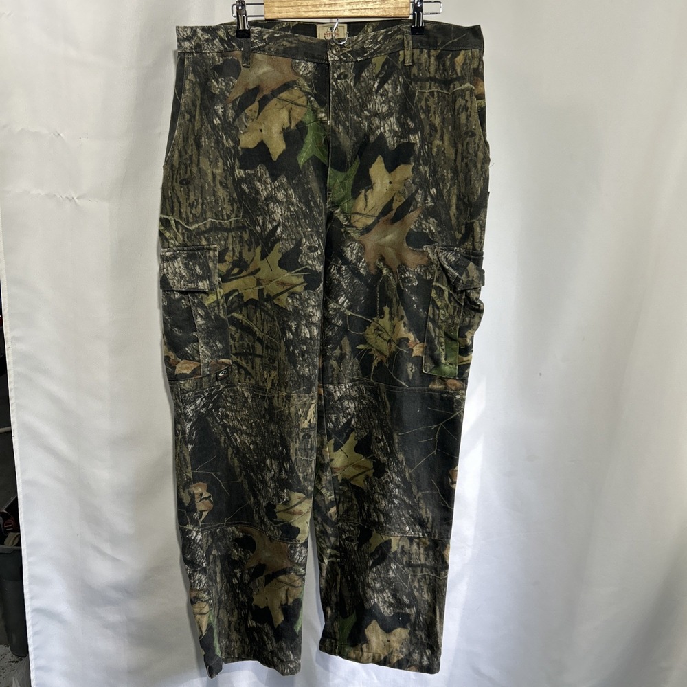 Mossy Oak Explorer Pro Cargo Pants Break Up Camo Baggy Y2K Size L (36-38) Knee